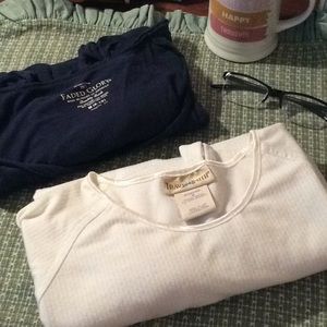 🍄 Faded Glory Dk Blue Tee & TravelSmith White Tee